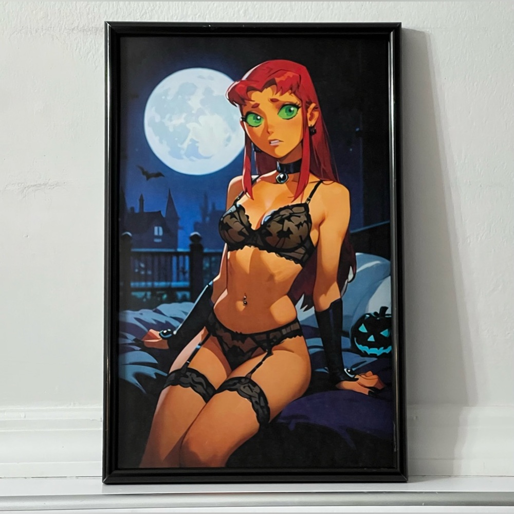 Teen Titans Starfire pinup girl art Poster